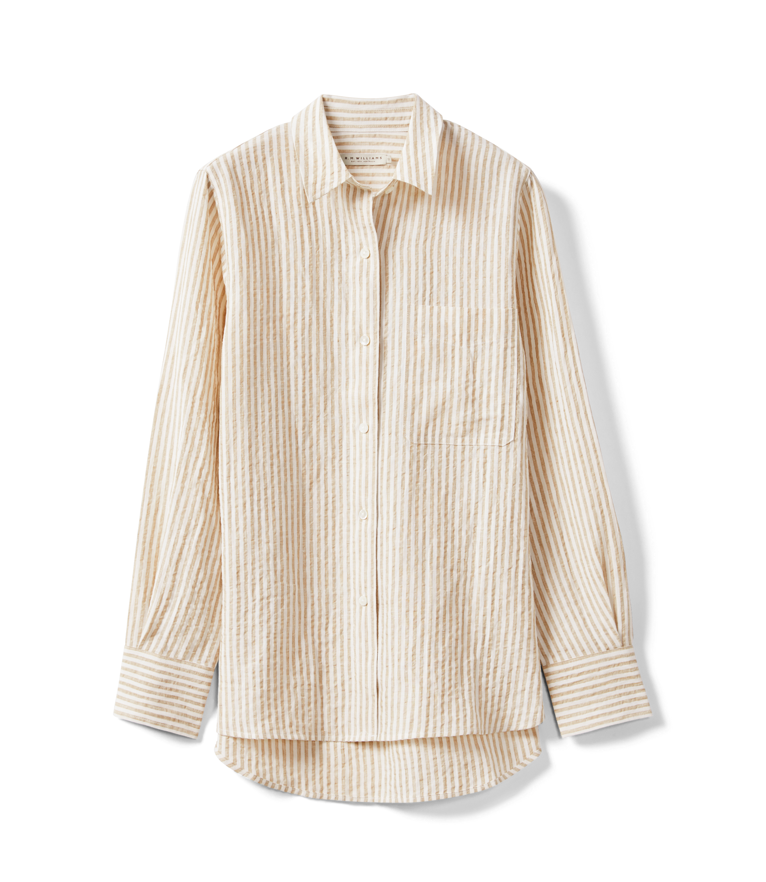 Crispin LS Shirt - Sepia Tint/White