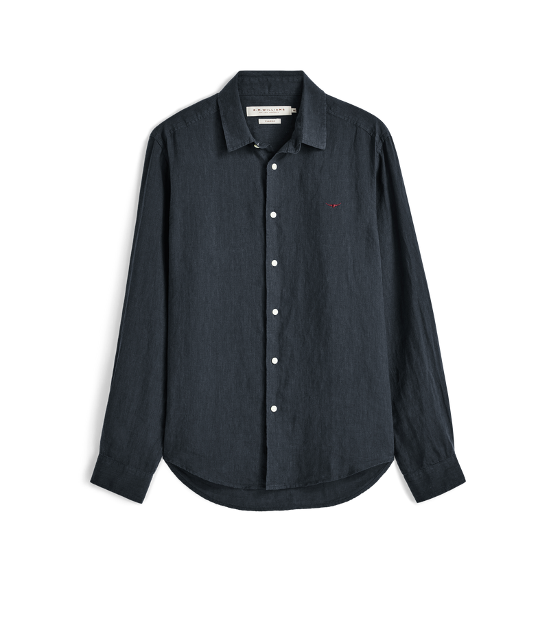 Newman Linen Shirt - Ink