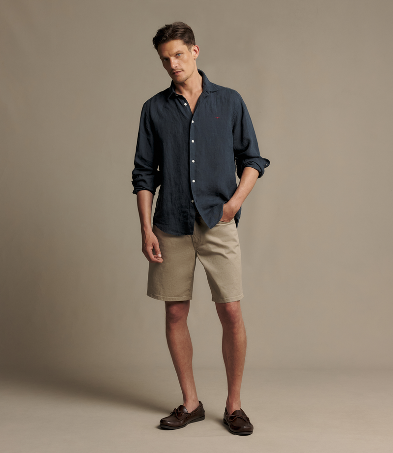 Newman Linen Shirt - Ink