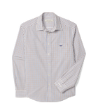 Newland Poplin Check Shirt - Burgundy