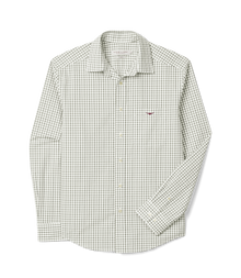 Newland Poplin Check Shirt - Moss