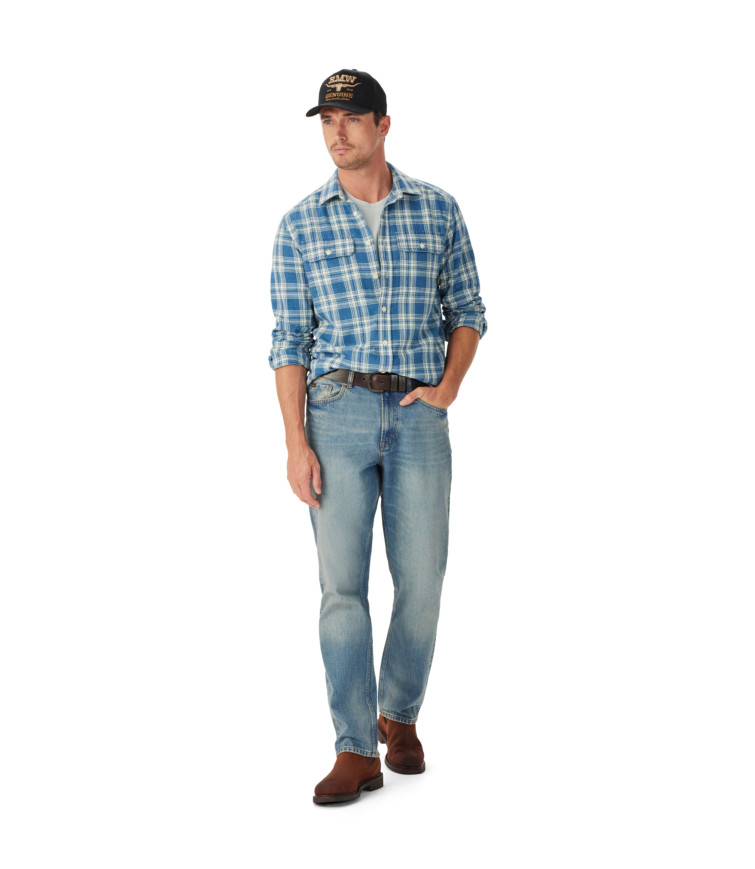 Flinton Check Shirt - Sky