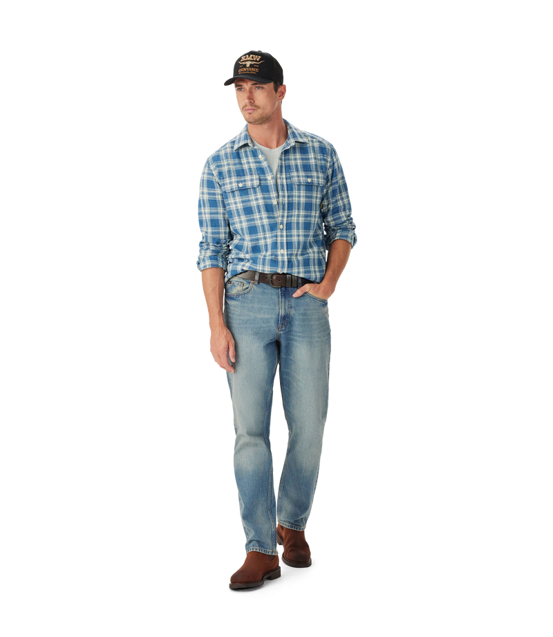 Flinton Check Shirt - Sky