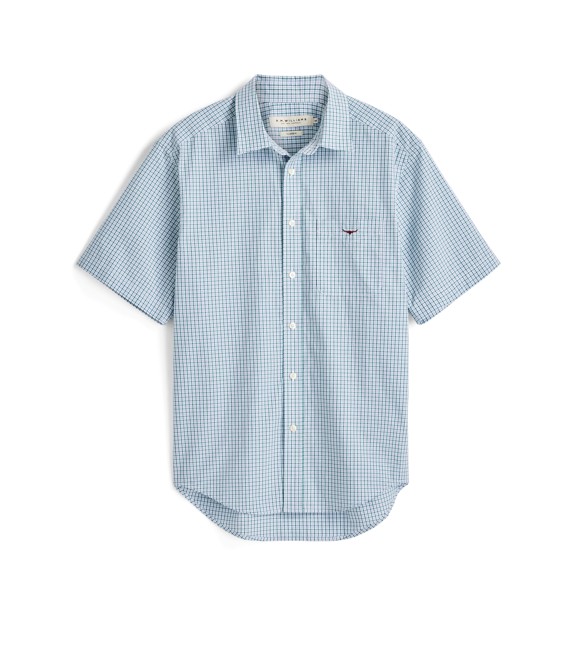 Quinn Poplin Check SS Shirt - Green