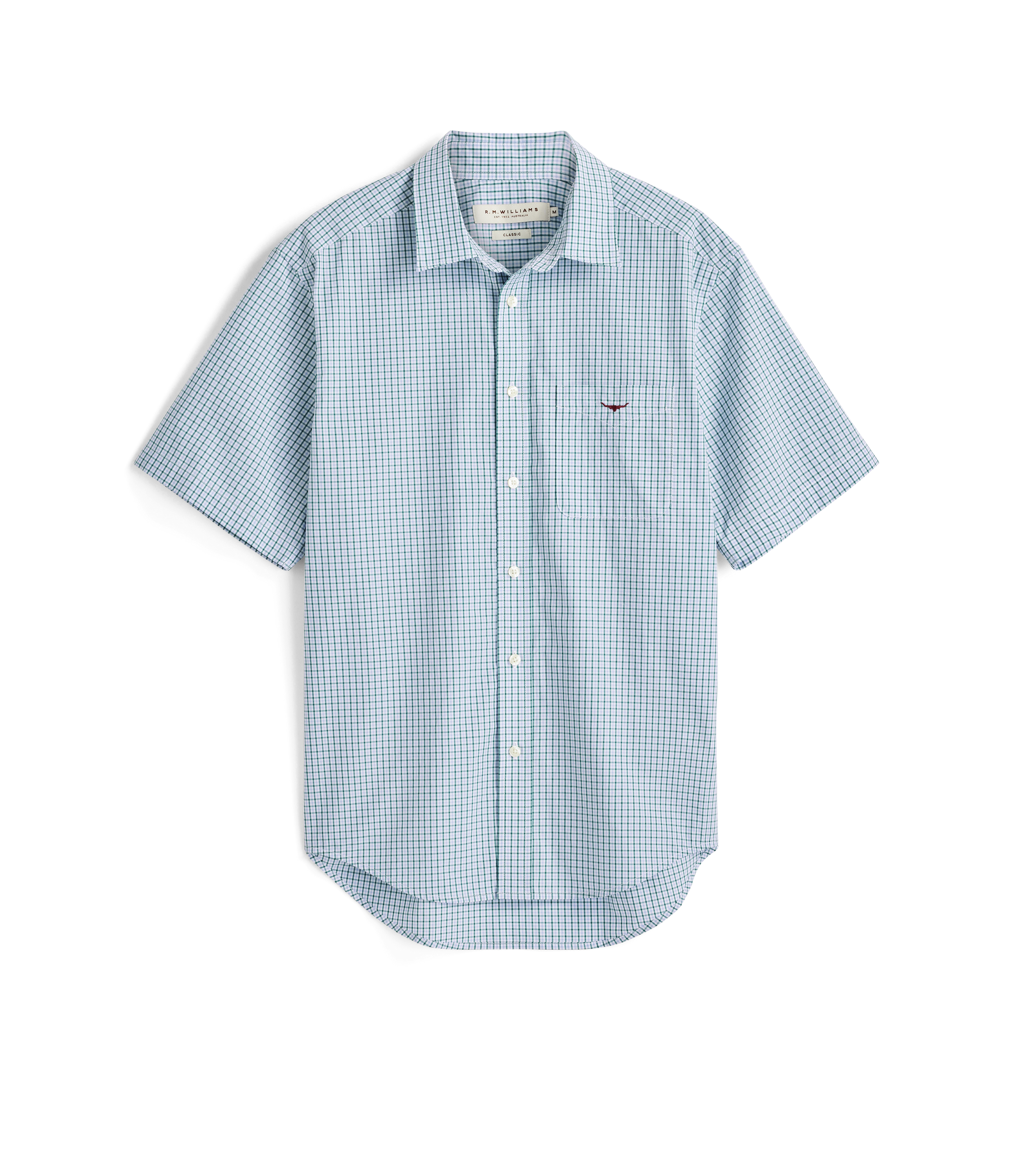 Quinn Poplin Check SS Shirt - Green