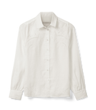 Broderie Linen Shirt - White