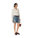 Broderie Linen Shirt - White