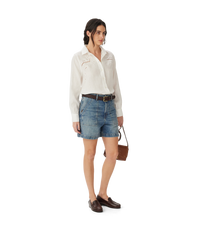 Broderie Linen Shirt - White