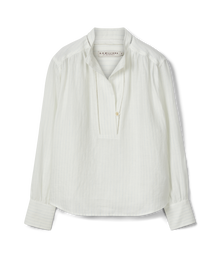 Lawrie Linen Stripe Shirt - Blue White