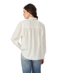 Lawrie Linen Stripe Shirt - Blue White