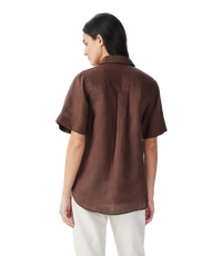 Crispin SS Linen Shirt - Cocoa