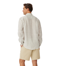 Bulli Classic Linen Shirt - White Black