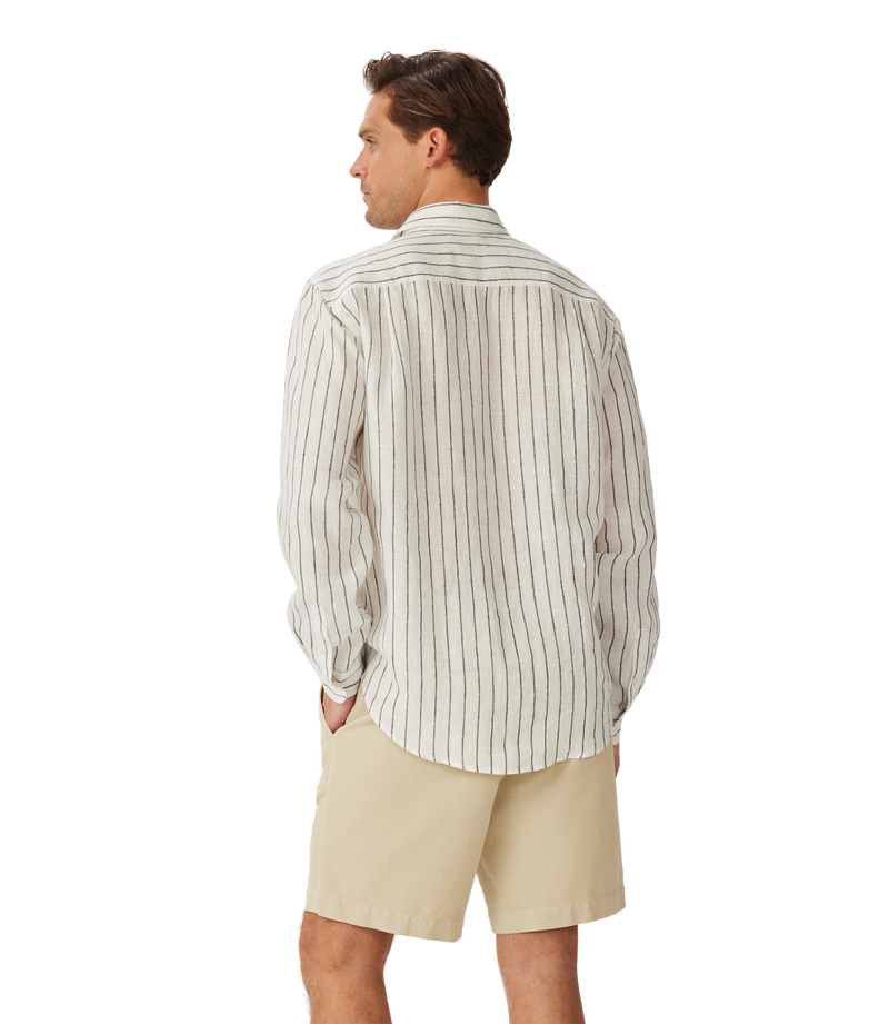 Bulli Classic Linen Shirt - White Black