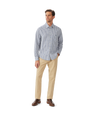 Augusta Classic Poplin Shirt - White Blue