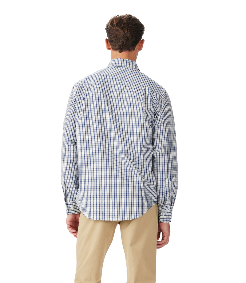 Augusta Classic Poplin Shirt - White Blue
