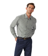 Quinn Poplin Shirt - Navy Green