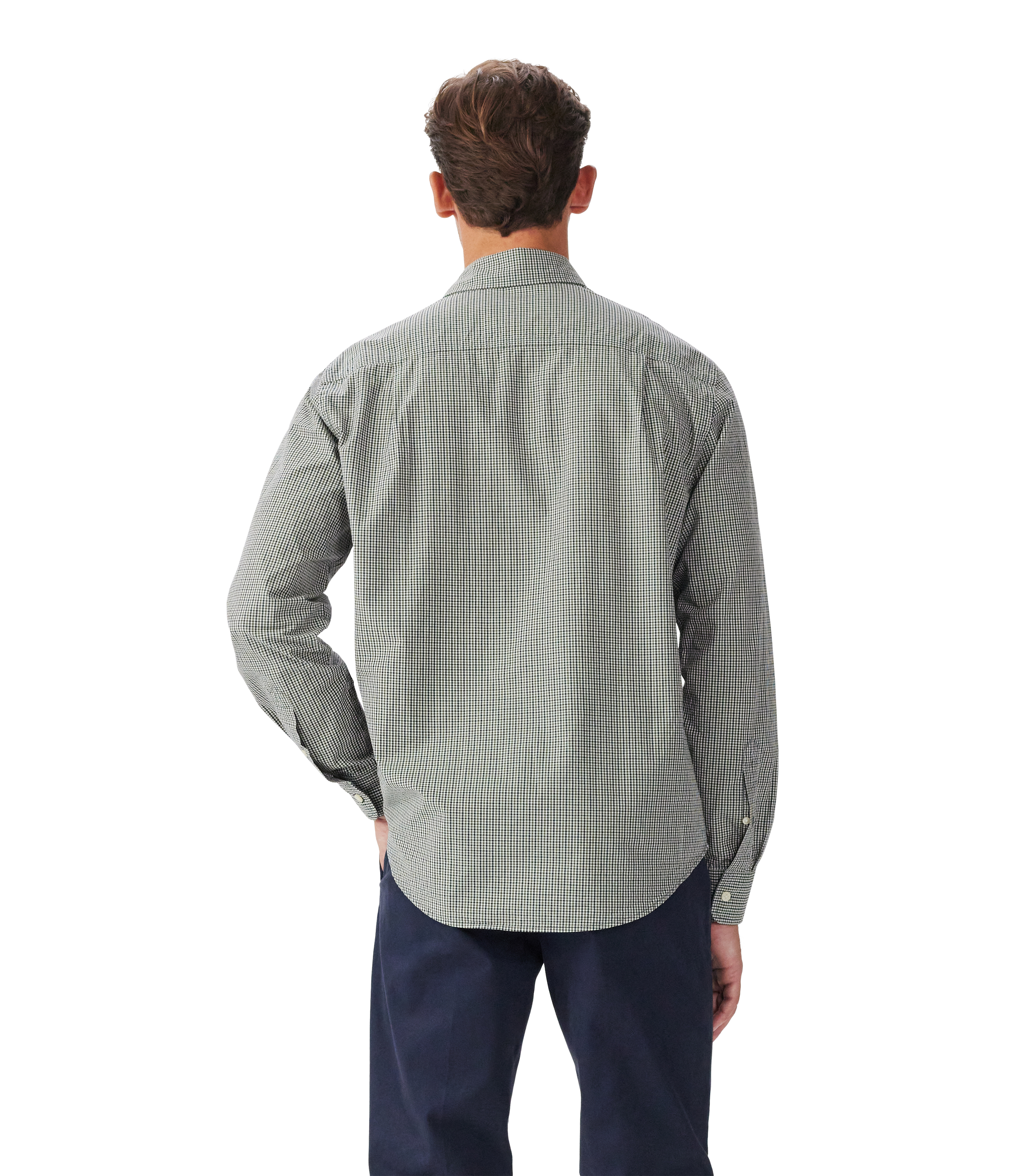 Quinn Poplin Shirt - Navy Green