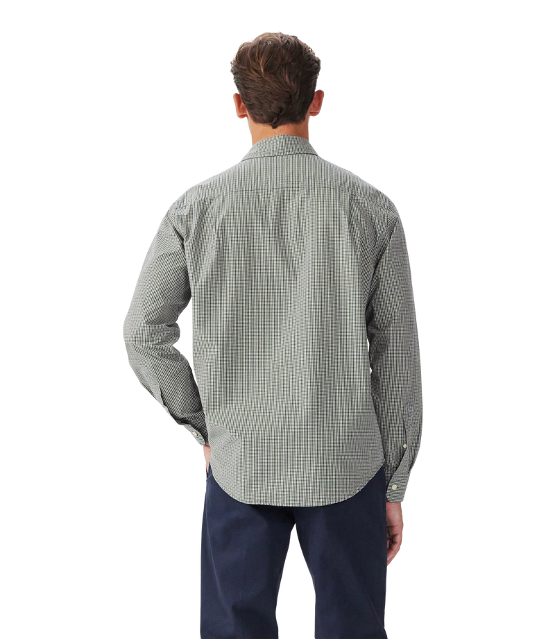 Quinn Poplin Shirt - Navy Green