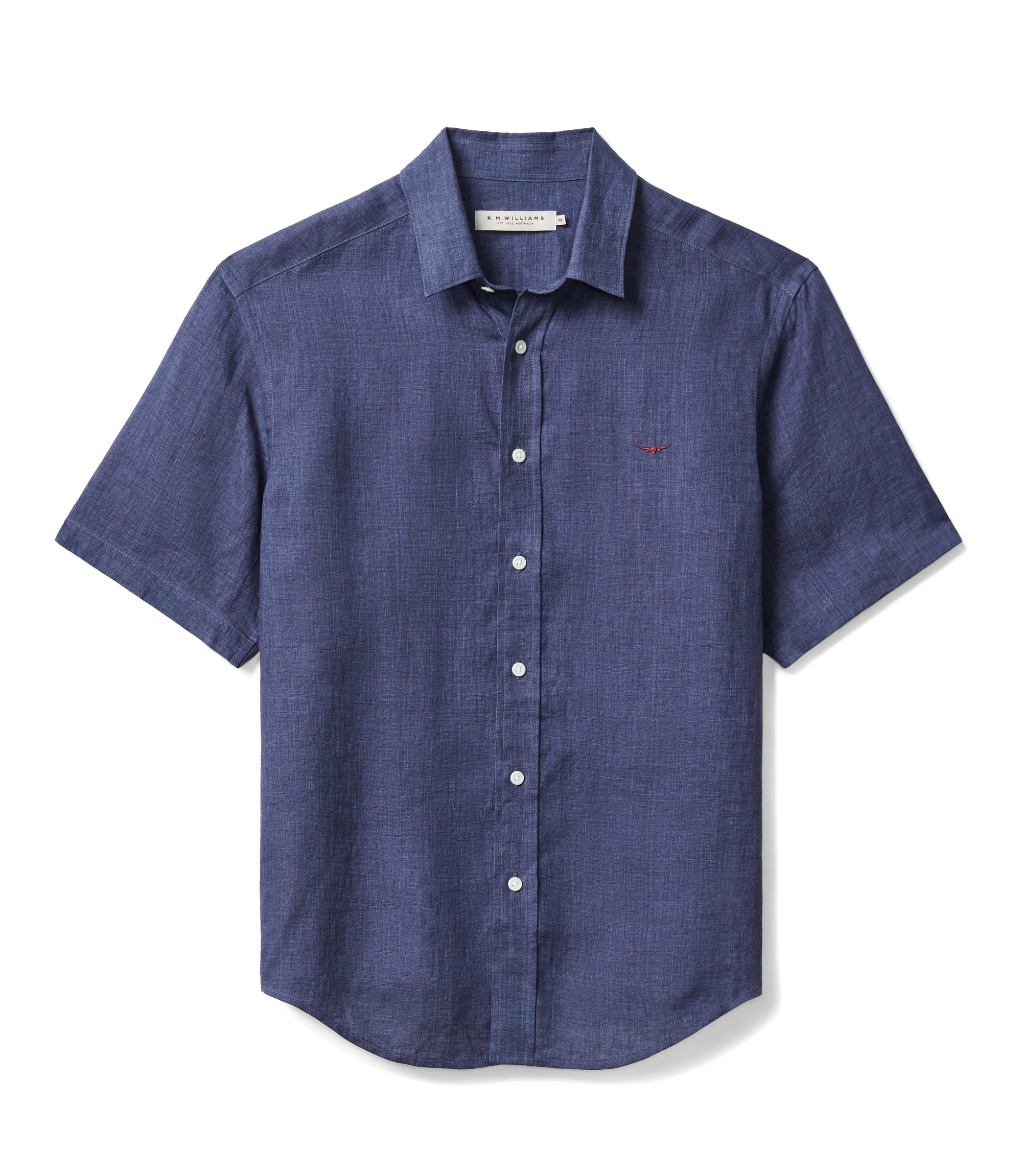 Newman Linen SS Shirt - Navy