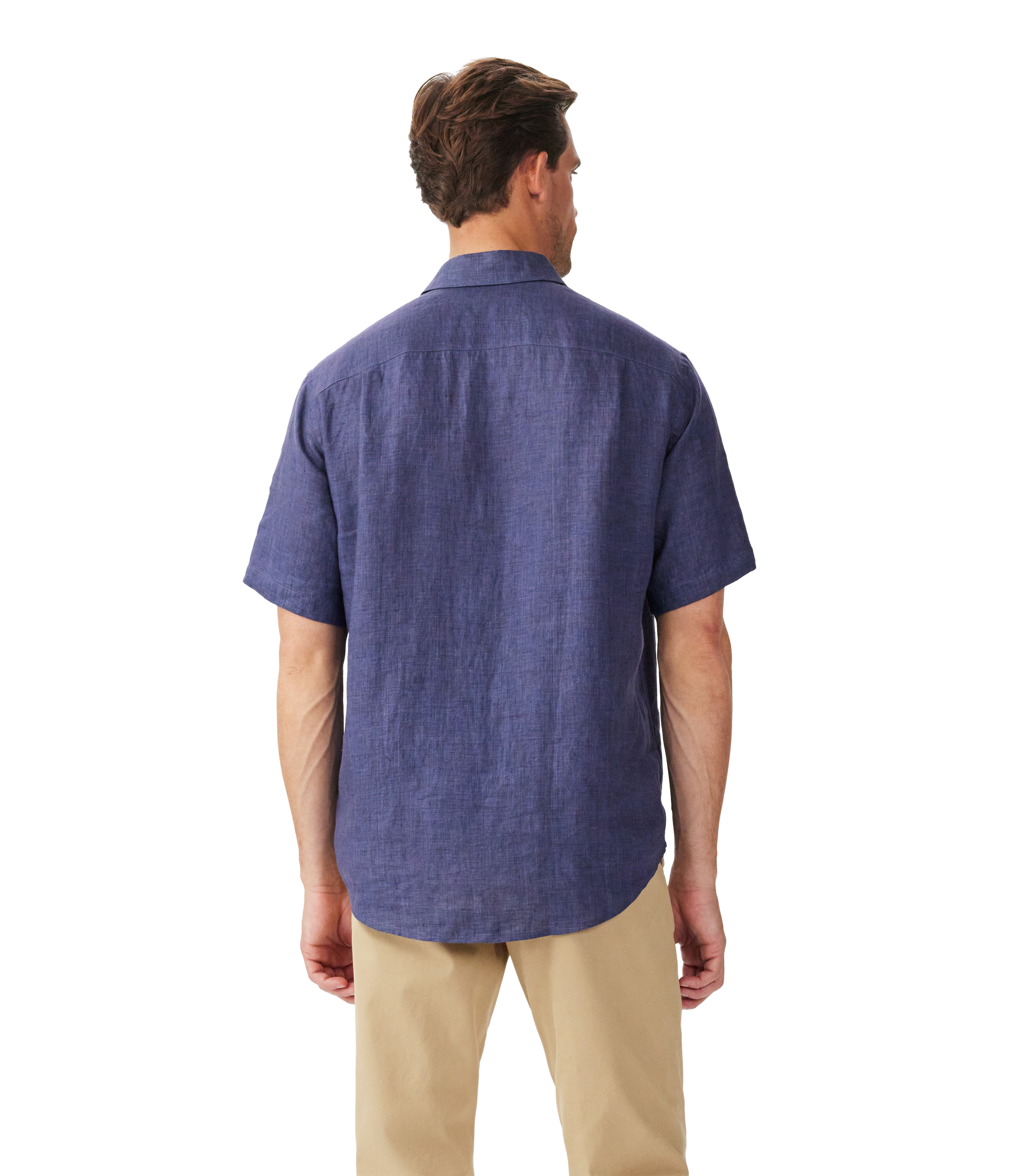 Newman Linen SS Shirt - Navy