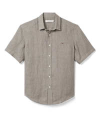 Newman Linen SS Shirt - Fatigue