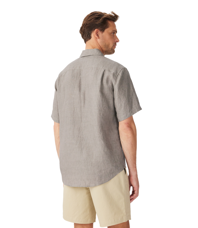 Newman Linen SS Shirt - Fatigue