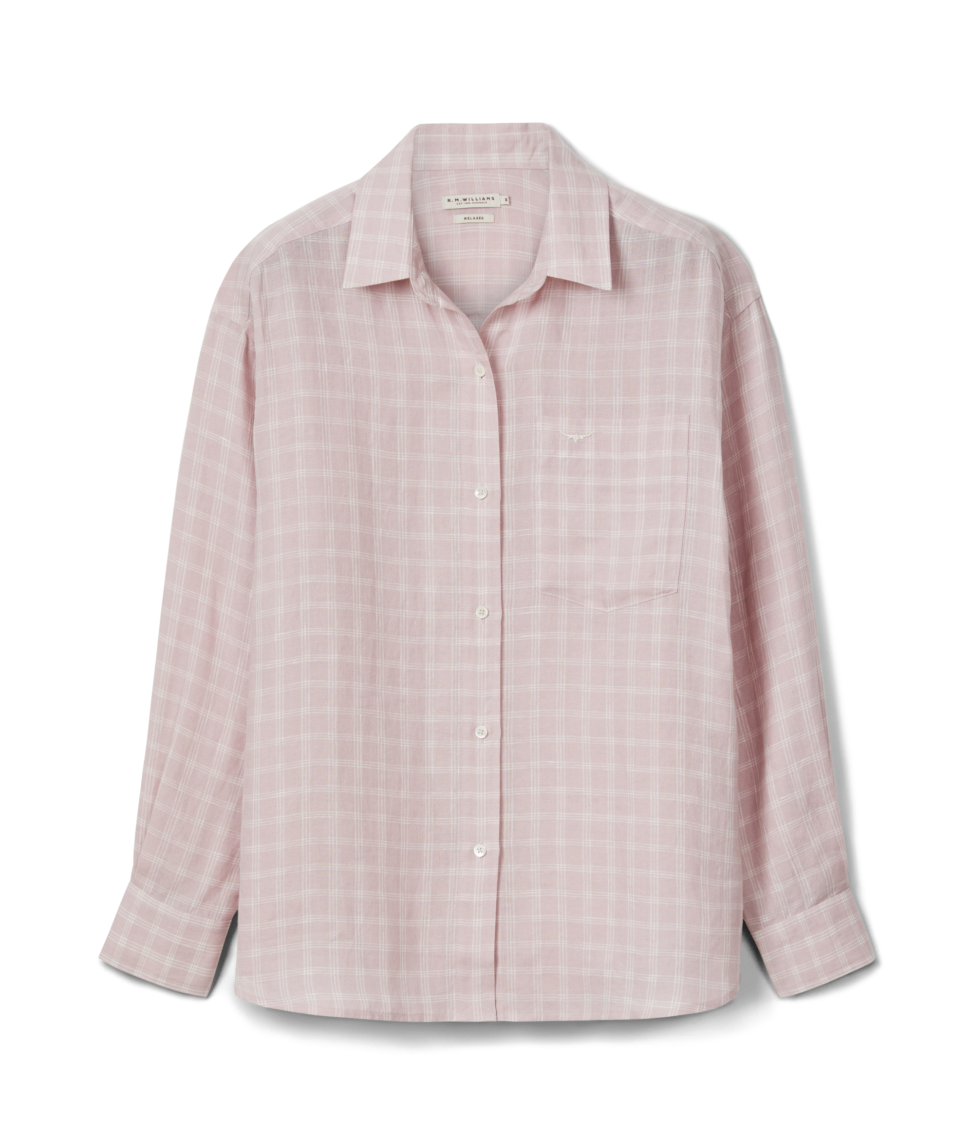 Hopeland Linen Check Shirt - Ice Pink