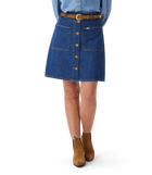 Waltham Denim Skirt - Indigo Wash