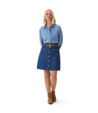 Waltham Denim Skirt - Indigo Wash