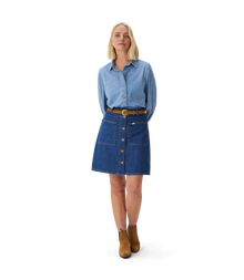 Waltham Denim Skirt - Indigo Wash