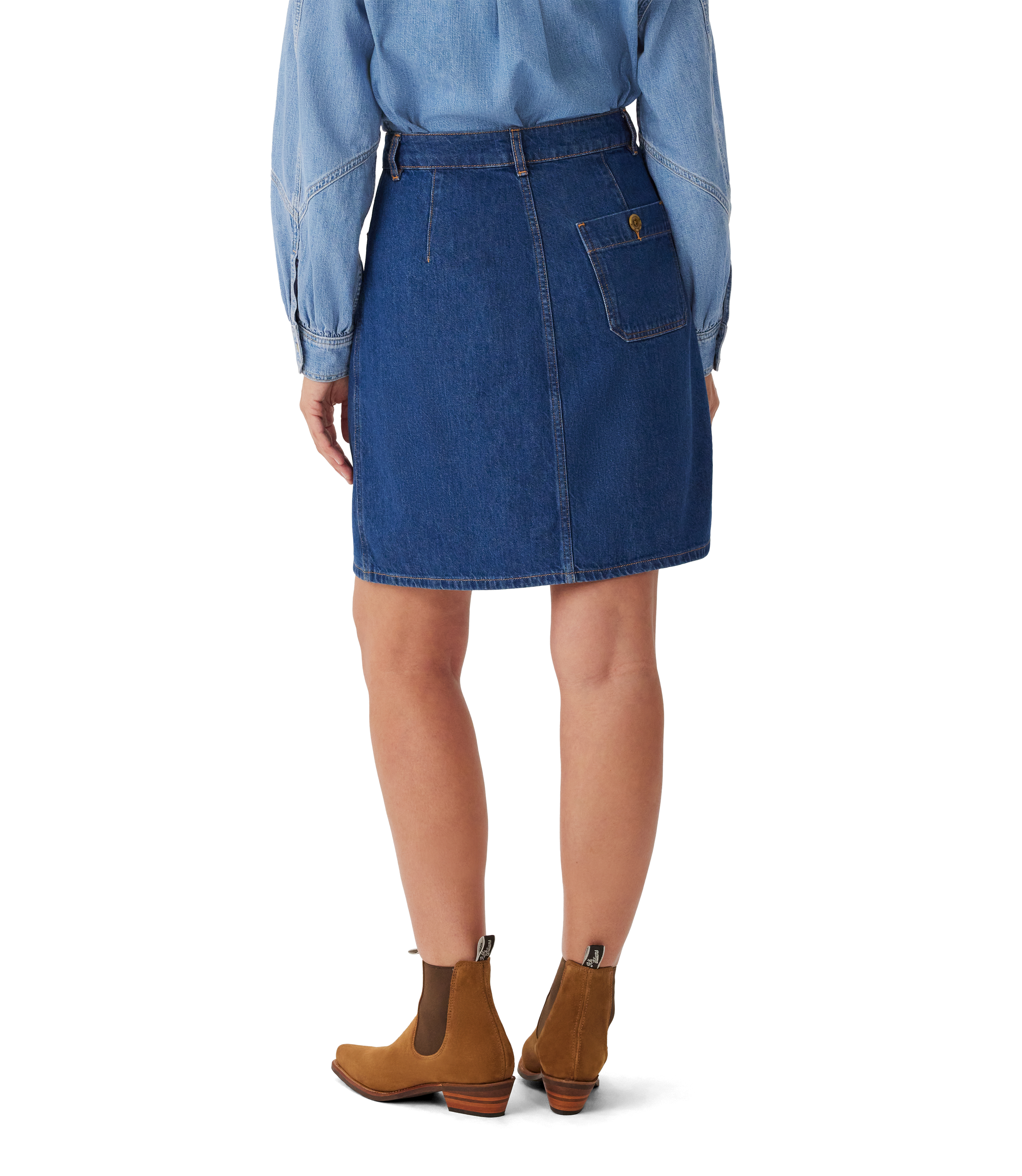 Waltham Denim Skirt - Indigo Wash