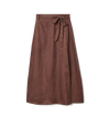 Kierle Linen Wrap Skirt - Cocoa