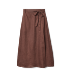Kierle Linen Wrap Skirt - Cocoa