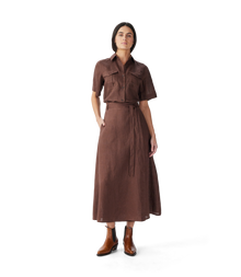 Kierle Linen Wrap Skirt - Cocoa