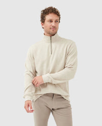 Alton Ave 1/4 Zip Sweatshirt - Camel