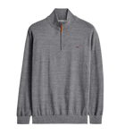 Ernest merino 1/4 zip knit - Mid Grey