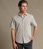 Winton Poplin Check SS Shirt - White