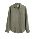 Newman linen shirt - Forest Green