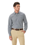 R.M.Williams Classic Poplin Check Shirt - Navy Char