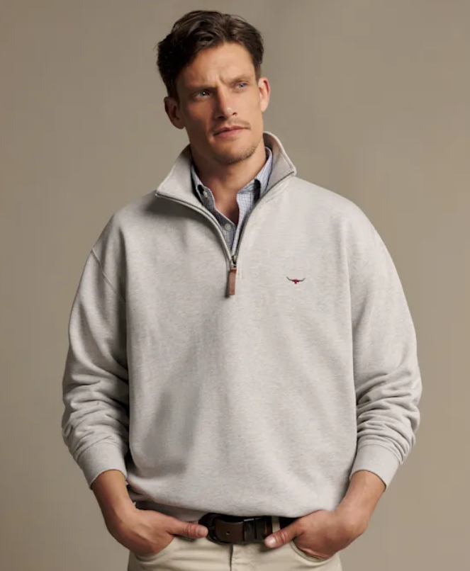 Mulyungarie 1/4 Zip Sweatshirt - Grey Marle