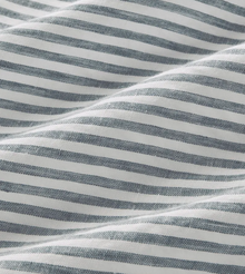 Tuck linen stripe dress