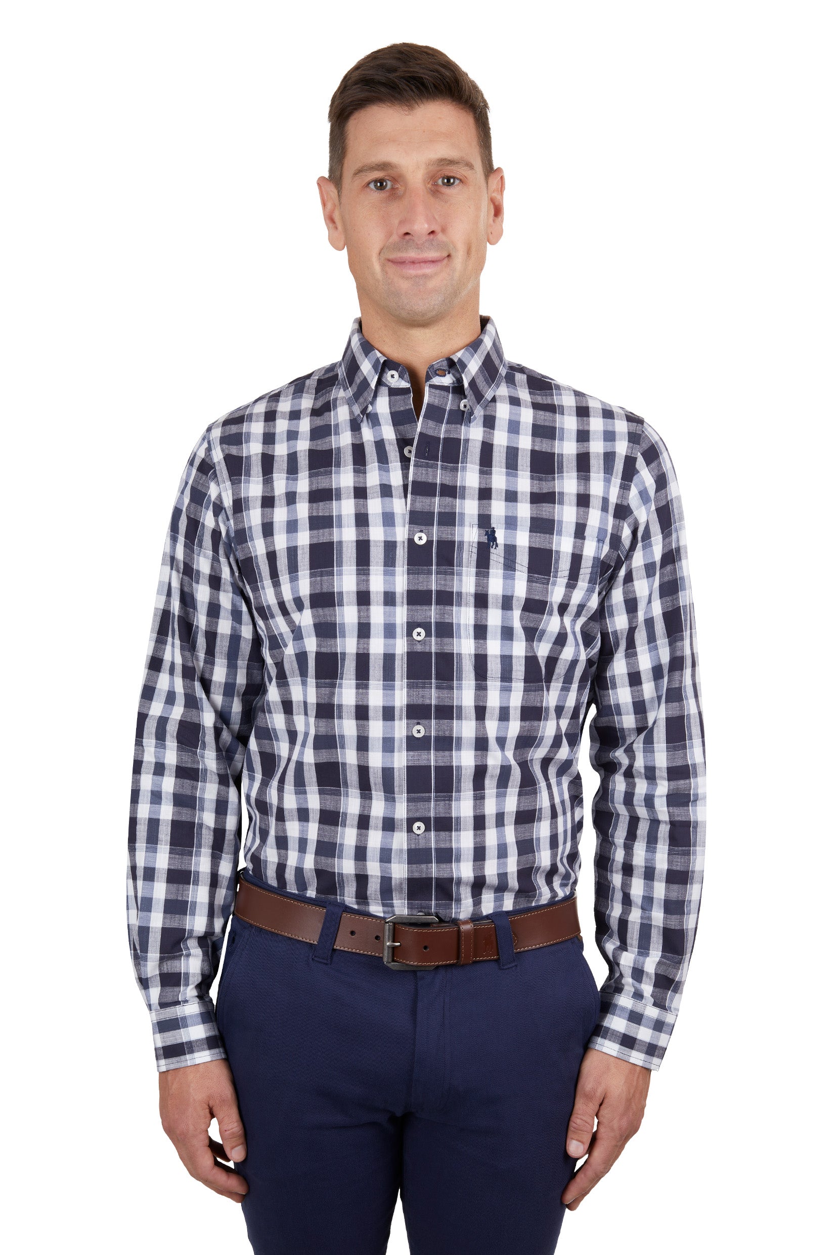 Thomas Cook Cain Check 1-Pocket Long Sleeve Shirt