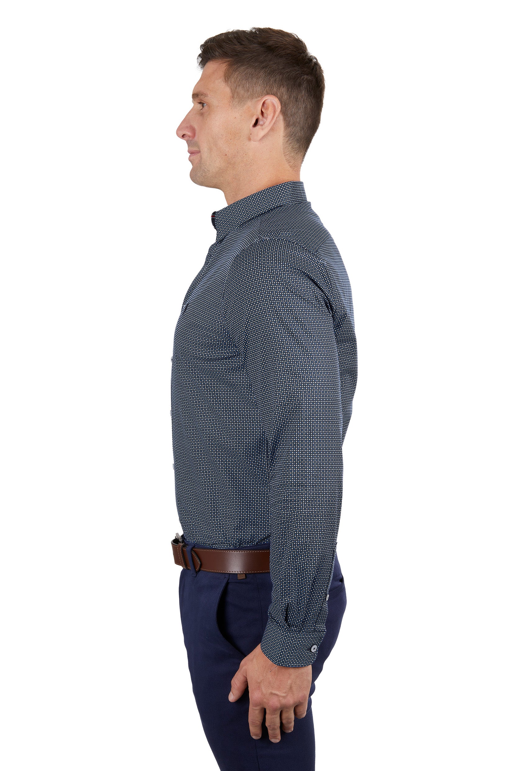 Thomas Cook Cade Print Tailored Long Sleeve Shirt