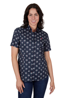 Thomas Cook Amber Short Sleeve Shirt - Navy Sand