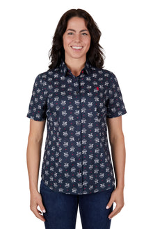 Thomas Cook Amber Short Sleeve Shirt - Navy Sand