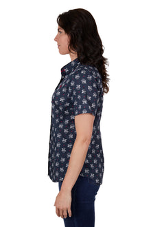 Thomas Cook Amber Short Sleeve Shirt - Navy Sand