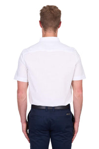 Mens TC Linen SS Shirt - White