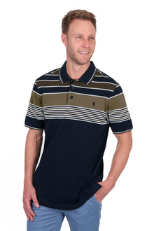 Thomas Cook Josua Short Sleeve Polo - Navy Tan