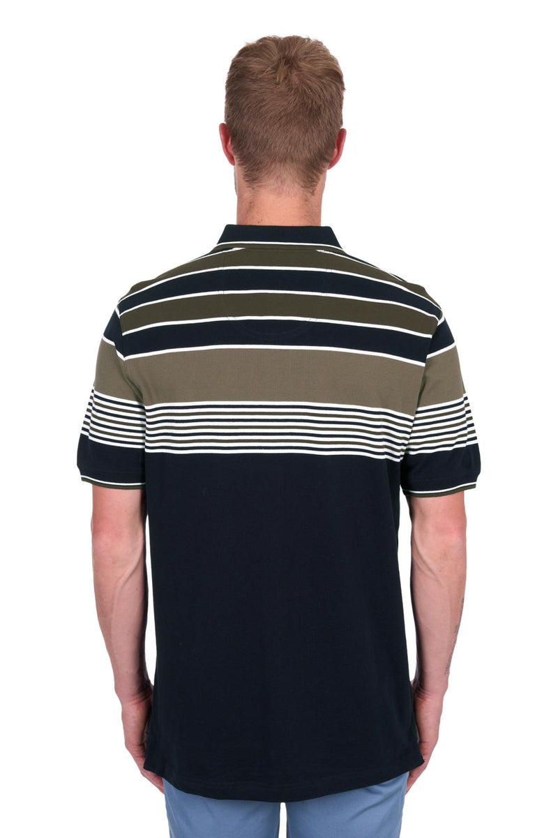 Josua SS Polo - Navy Tan