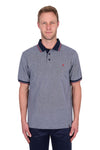 Mens Dan Tailored SS Polo - Navy Marle